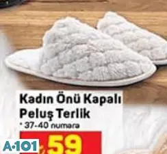 JUNO KADIN ÖNÜ KAPALI PELUŞ TERLİK